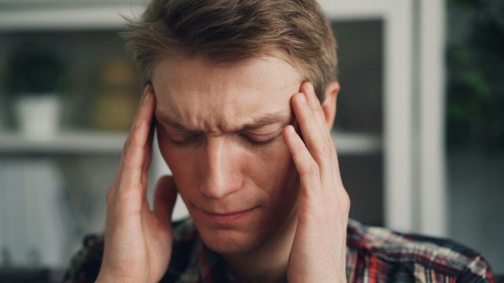 Mann mit androgenetischer Alopezie